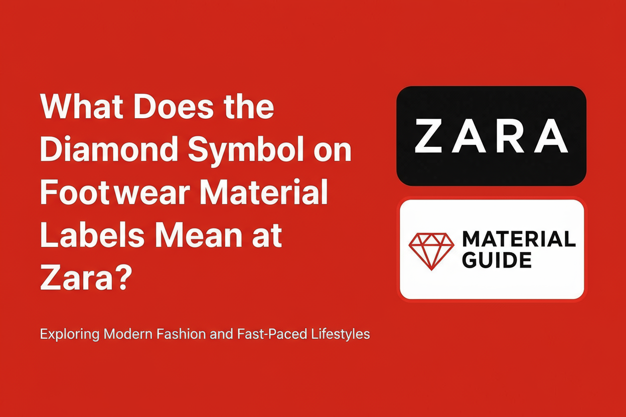What Does the Diamond Symbol on Footwear Material Labels Mean at Zara?